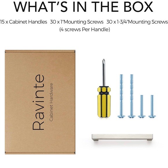 15 Brushed Nickel Cabinet Hardware - Ravinte 15 Pack 5 Inch Stainless Steel - Picture 9 of 10